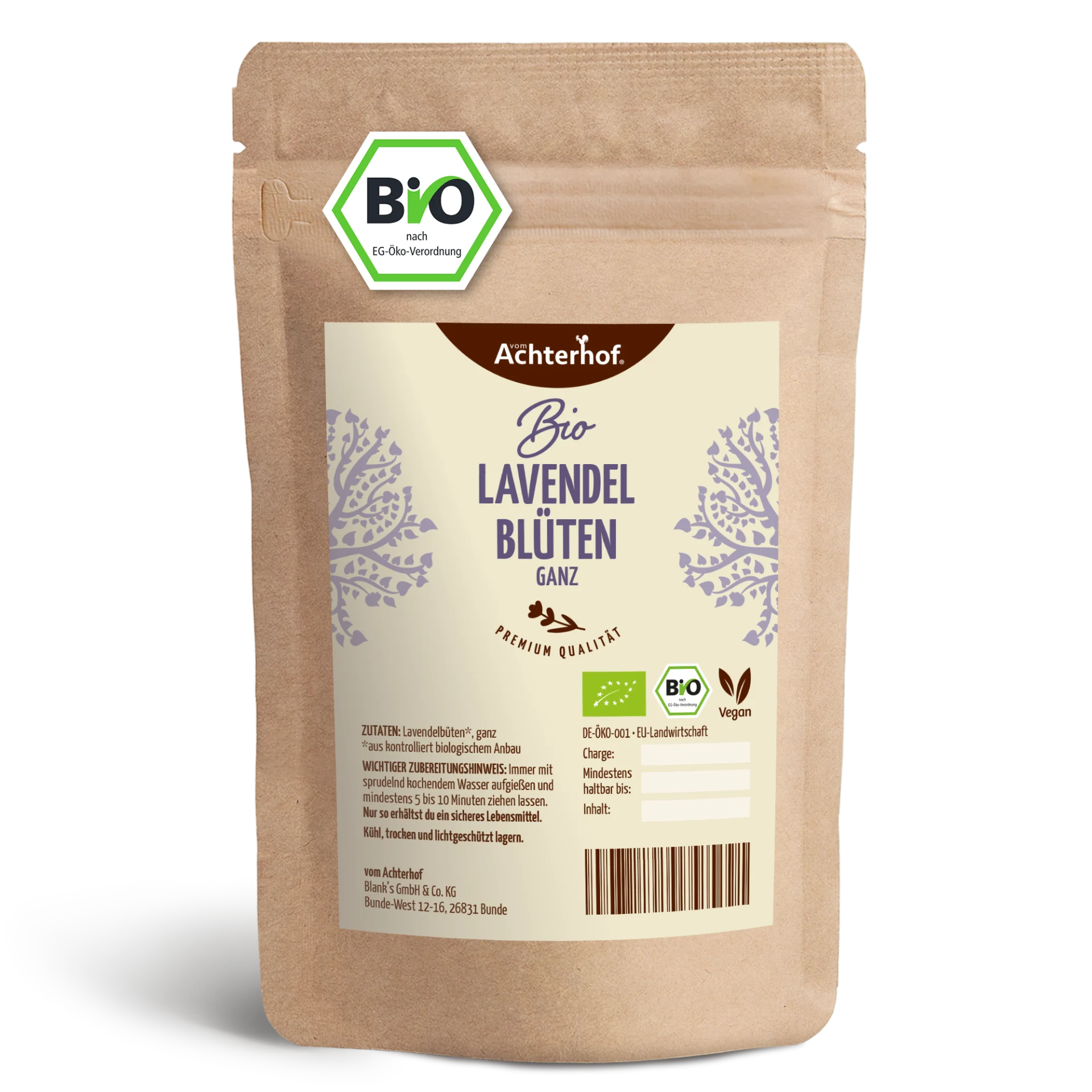 Lavendelblüten ganz Bio (100g) depicted
