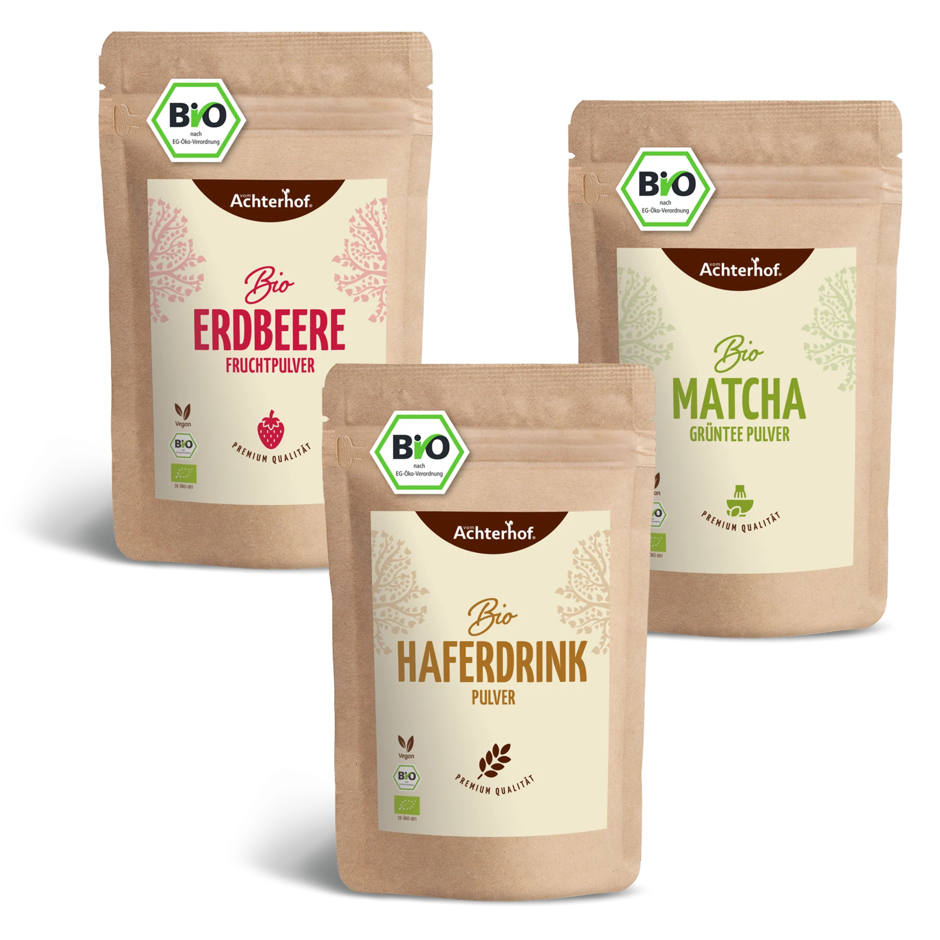 Bio Strawberry Matcha Latte Set depicted