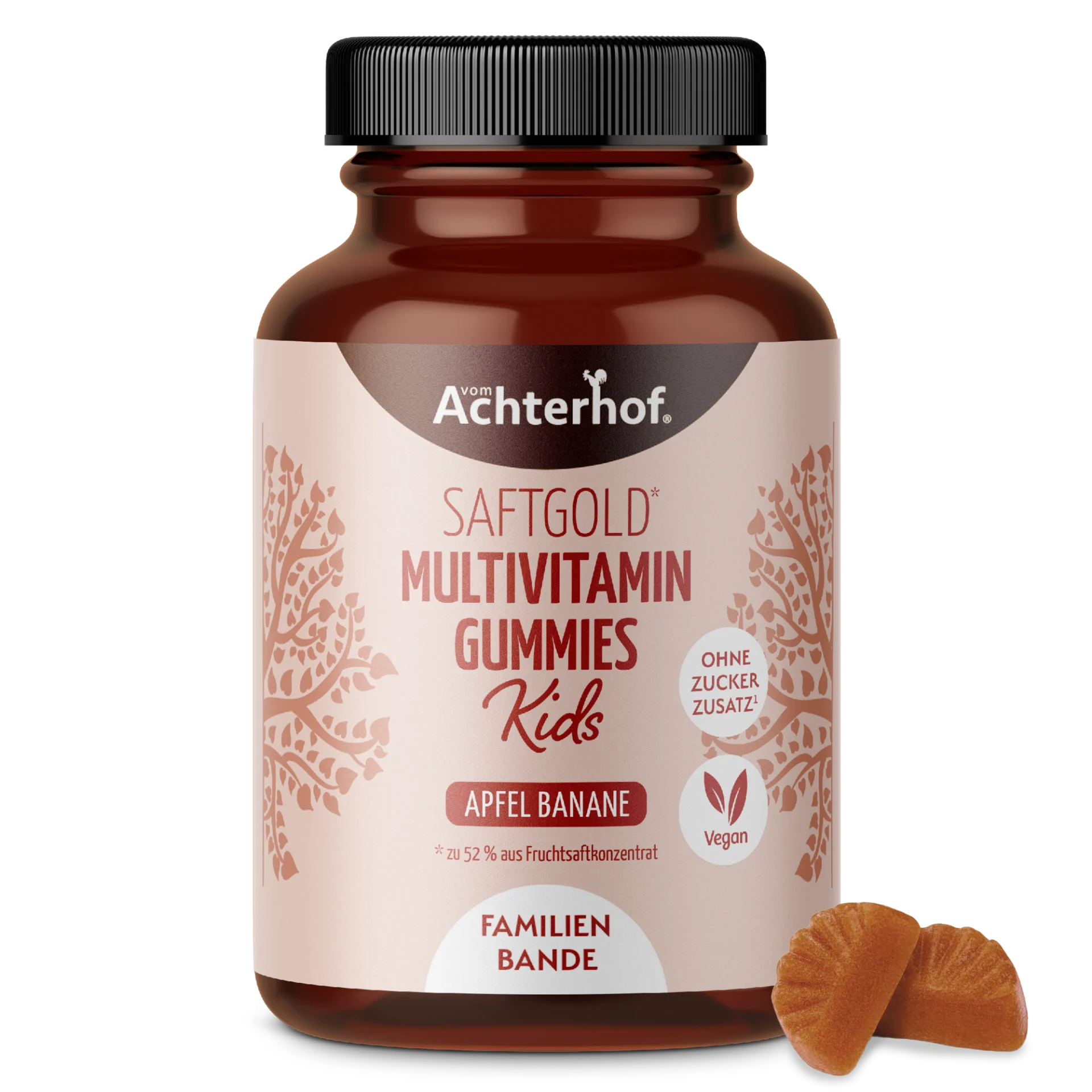 Saftgold Multivitamin Kids Gummies Apfel Banane (190 Stück) depicted