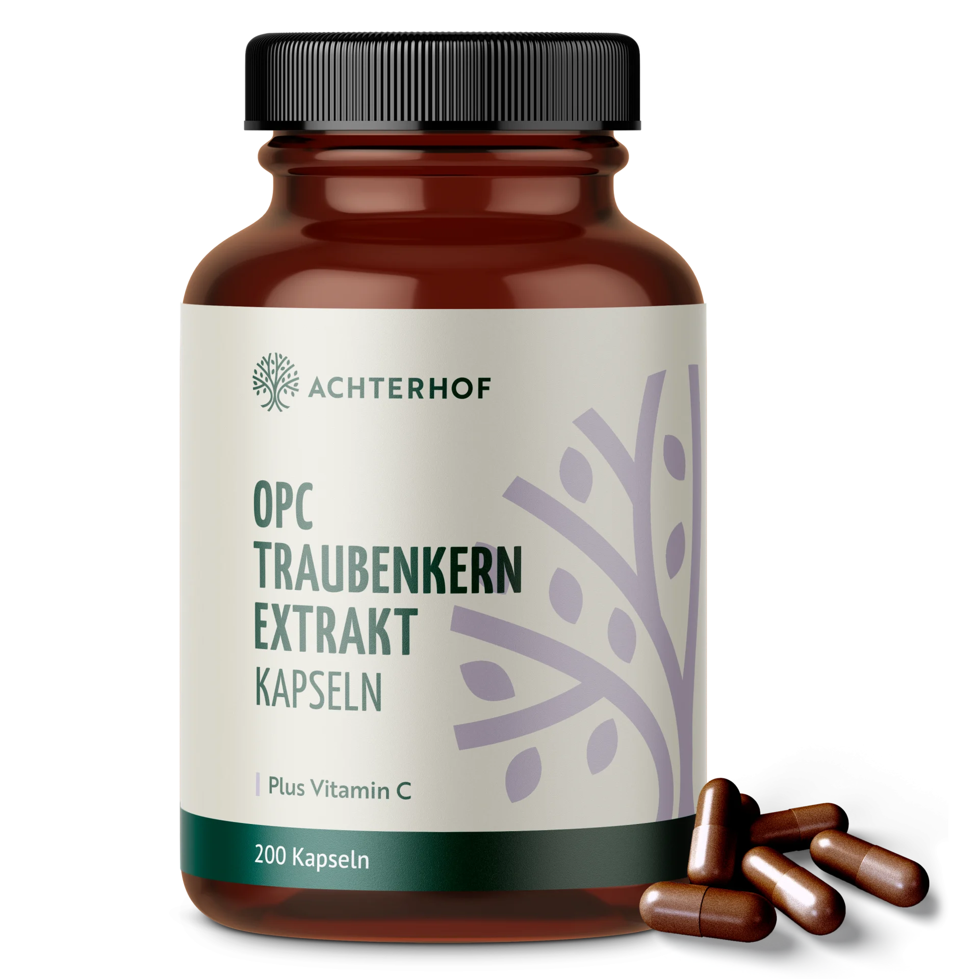 OPC Traubenkernextrakt + Vitamin C Kapseln (200 Kapseln) depicted