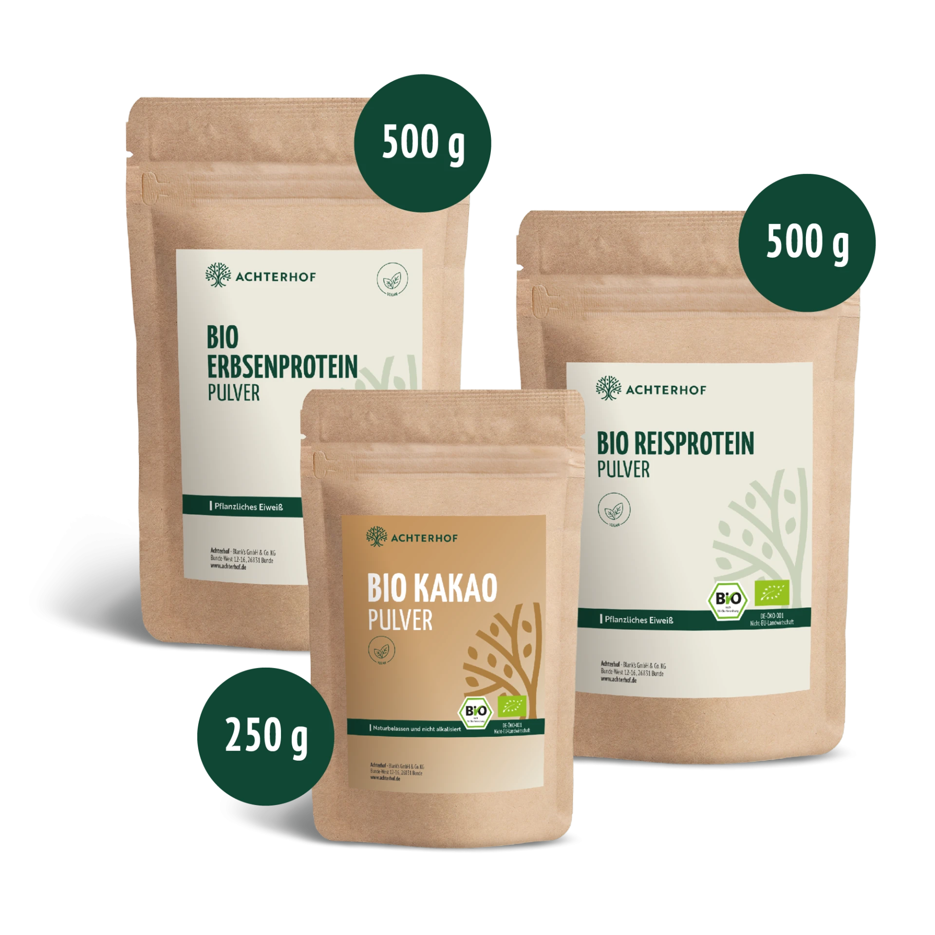 Protein + Kakao Bio Set depicted