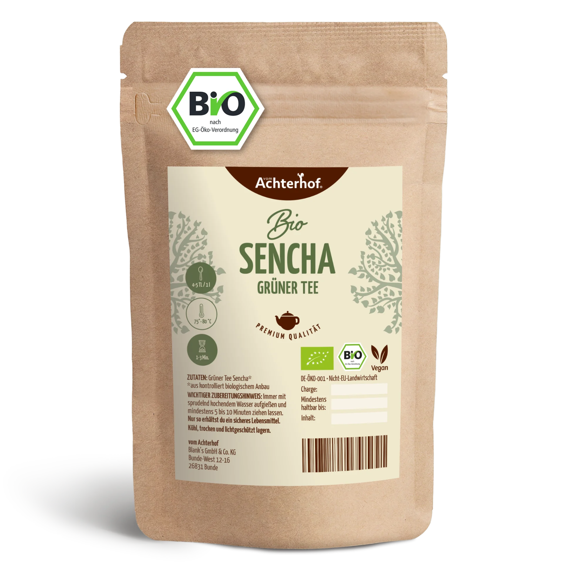 Grüner Tee Sencha Bio (100g) depicted