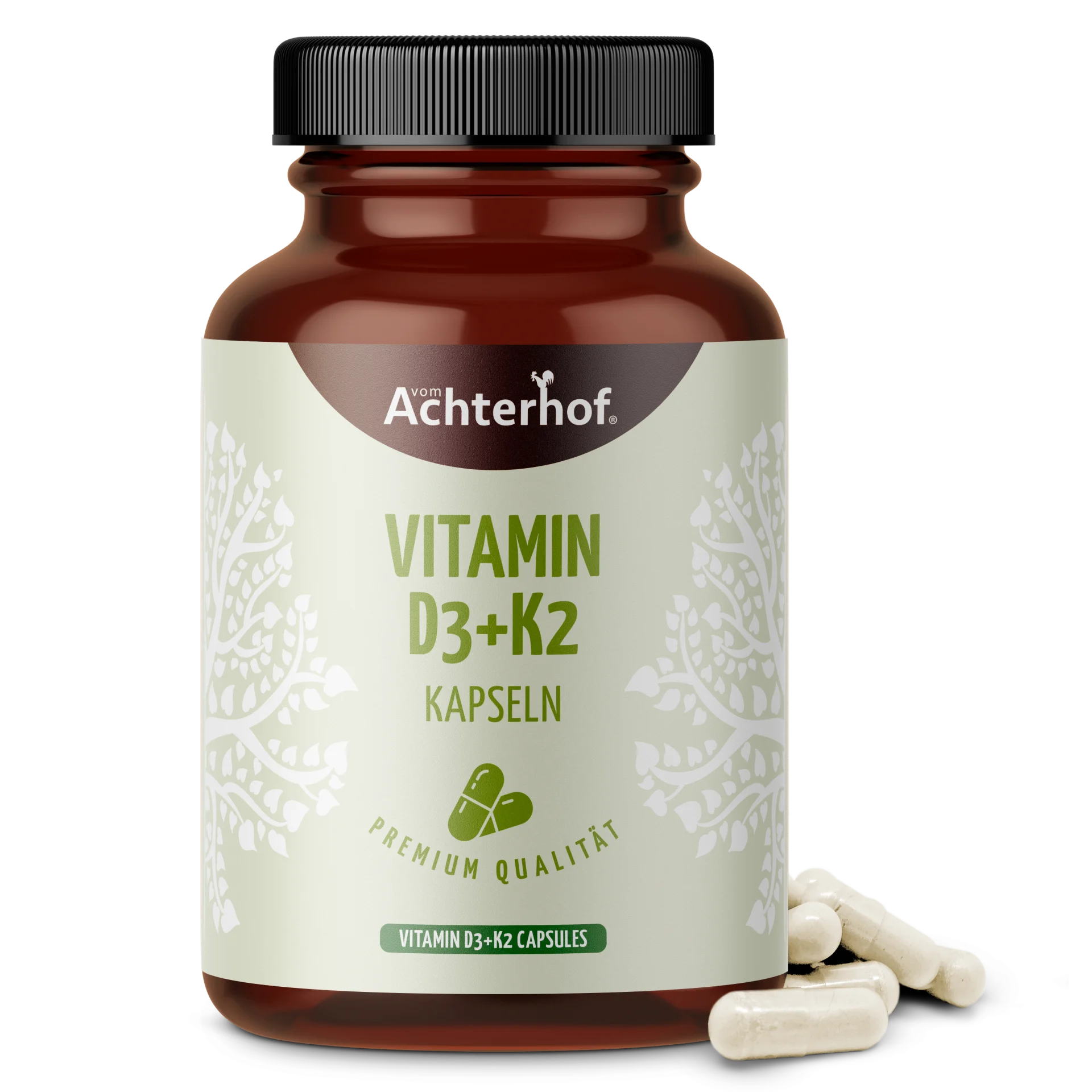 Vitamin D3+K2 Kapseln (180 Kapseln) depicted