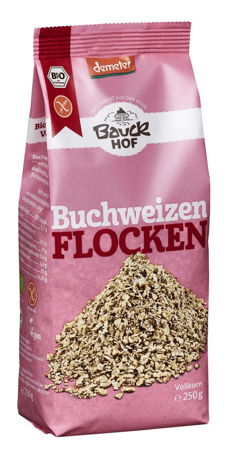 Bauckhof 3 x Buchweizenflocken glutenfrei demeter (3x250g)