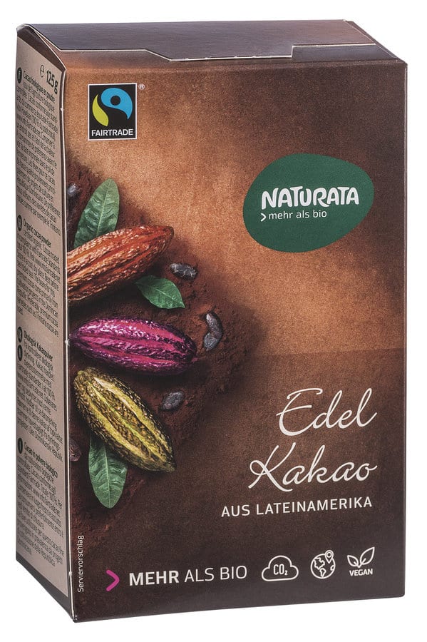 Naturata Edelkakao schwach entölt 20-22% Fett bio (125g)