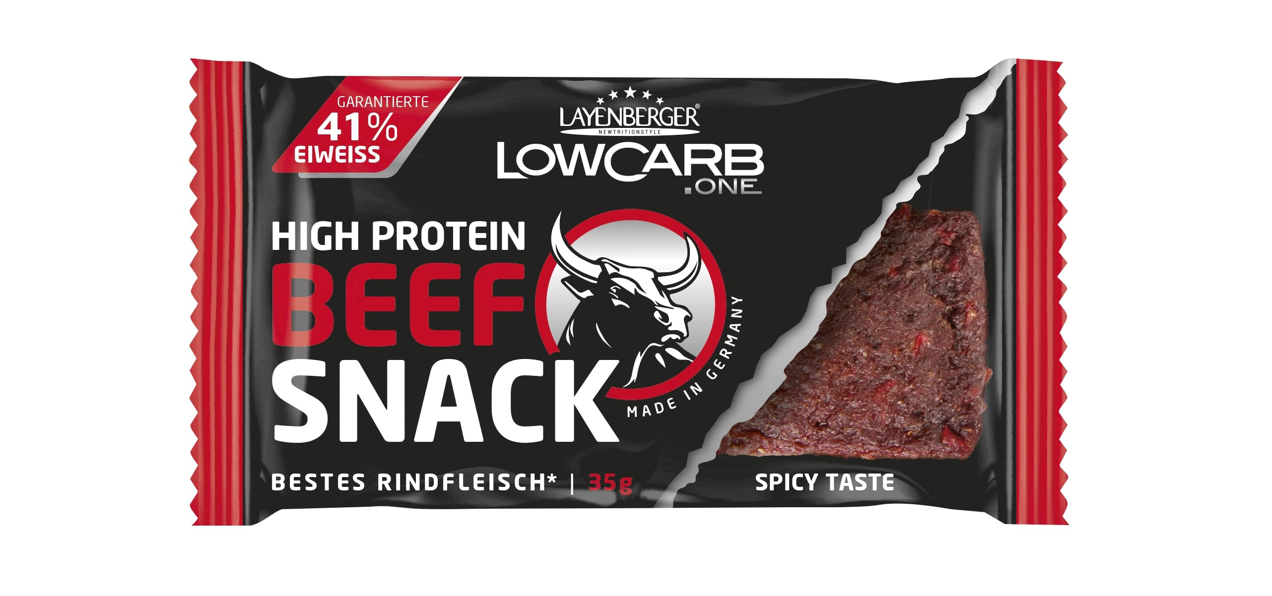 Layenberger LowCarb.one High Protein Beef Snack - 10x35g - Spicy