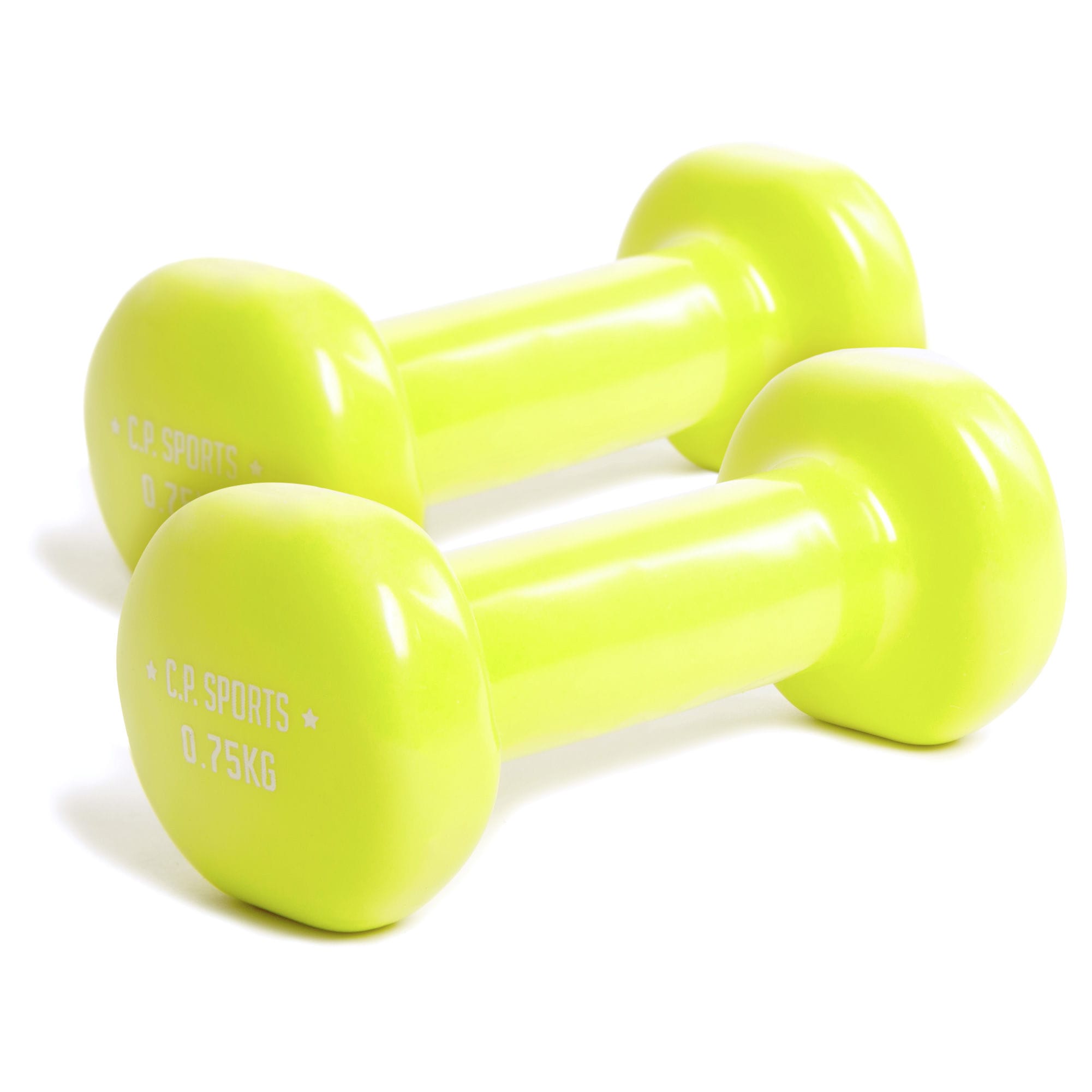 C.P. Sports Gymnastikhanteln Paar - 0,75kg - Neongelb
