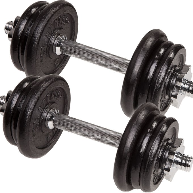 C.P. Sports Premium Gusseisen Kurzhantelset (20kg)