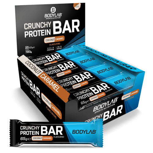 Crunchy Protein Bar Deluxe - 12x65g - Coconut Caramel Flavouring — Bild 2