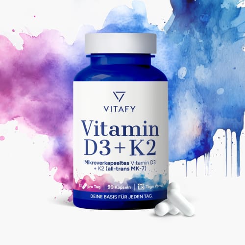 Vitamin D3+K2 (90 Kapseln) — Bild 2