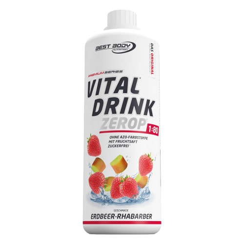 Vital Drink Konzentrat - 1000ml - Erdbeer-Rhababer — Bild 2