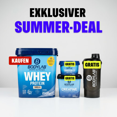EXKLUSIVER DEAL: 4für1 All-In Gainz Stack mit Gratis Creatine + Omega-3 + Shaker