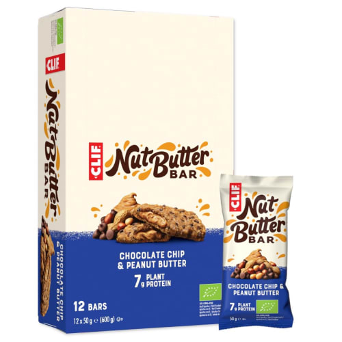 Nut Butter Filled Bar bio - 12x50g - Chocolate Chip & Peanut Butter