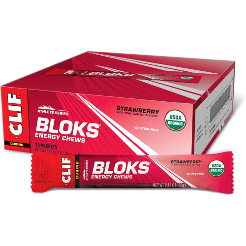 Clif Bloks Energy Chews - 18x60g - Strawberry