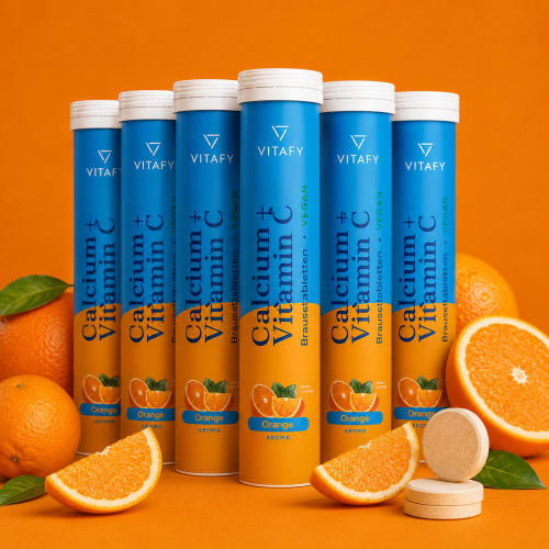 Calcium + Vitamin C - Orange (20 Brausetabletten) - 6er Pack — Bild 2