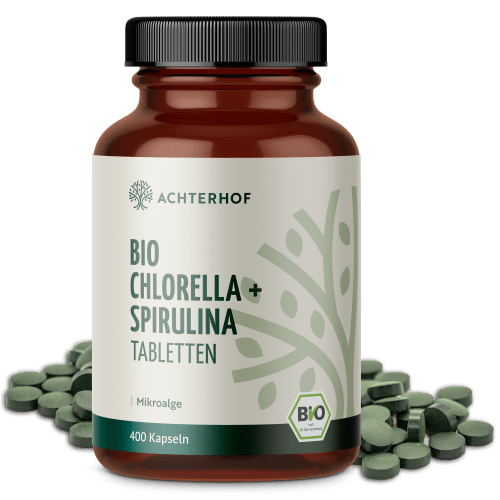 Chlorella & Spirulina Algen Tabletten Bio (400 Tabletten) — Bild 2