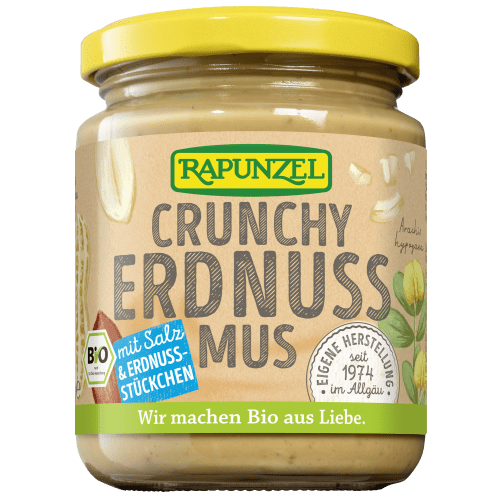 Erdnussmus Crunchy mit Salz bio (250g) — Bild 2