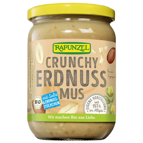 Erdnussmus Crunchy mit Salz bio (500g) — Bild 2