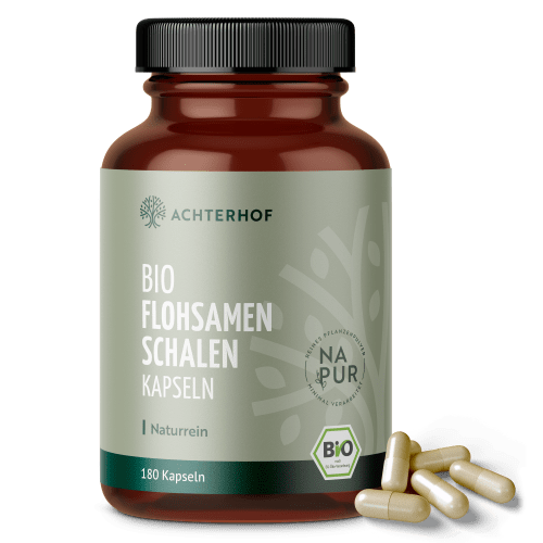 Flohsamenschalen Kapseln Bio (180 Kapseln) — Bild 2