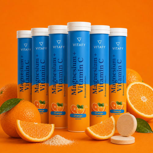 Magnesium + Vitamin C - Orange (20 Brausetabletten) - 6er Pack — Bild 2