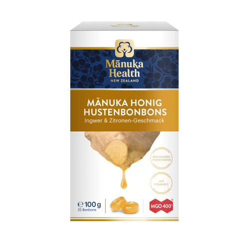 Manuka MGO 400 Hustenbonbons - 100g - Ingwer-Zitrone