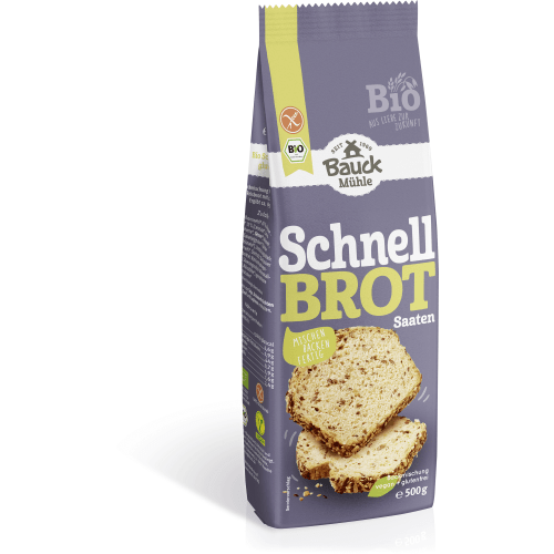 Schnellbrot mit Saaten Backmischung glutenfrei bio (500g) — Bild 2