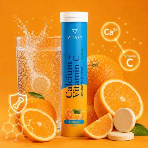 Calcium + Vitamin C - Orange (20 Brausetabletten) — Bild 2