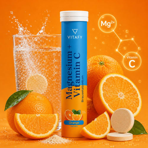 Magnesium + Vitamin C - Orange (20 Brausetabletten) — Bild 2