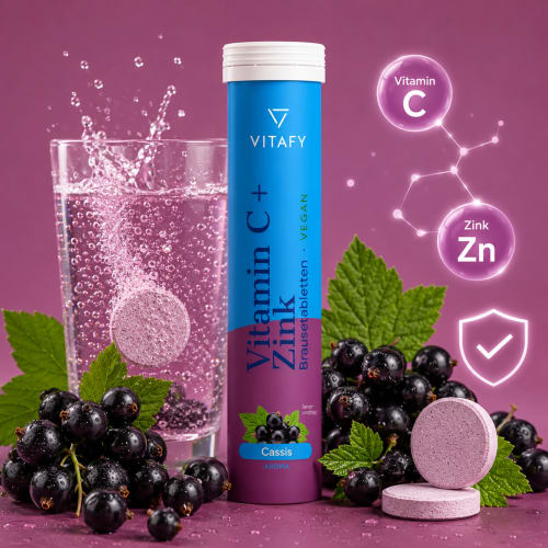 Vitamin C + Zink - Cassis (20 Brausetabletten) — Bild 2